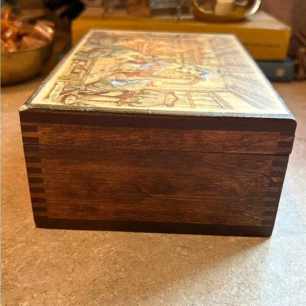 ANTON PIECK 3D Decoupage Trinket/Jewelry Box — Decorative Box Vintage
